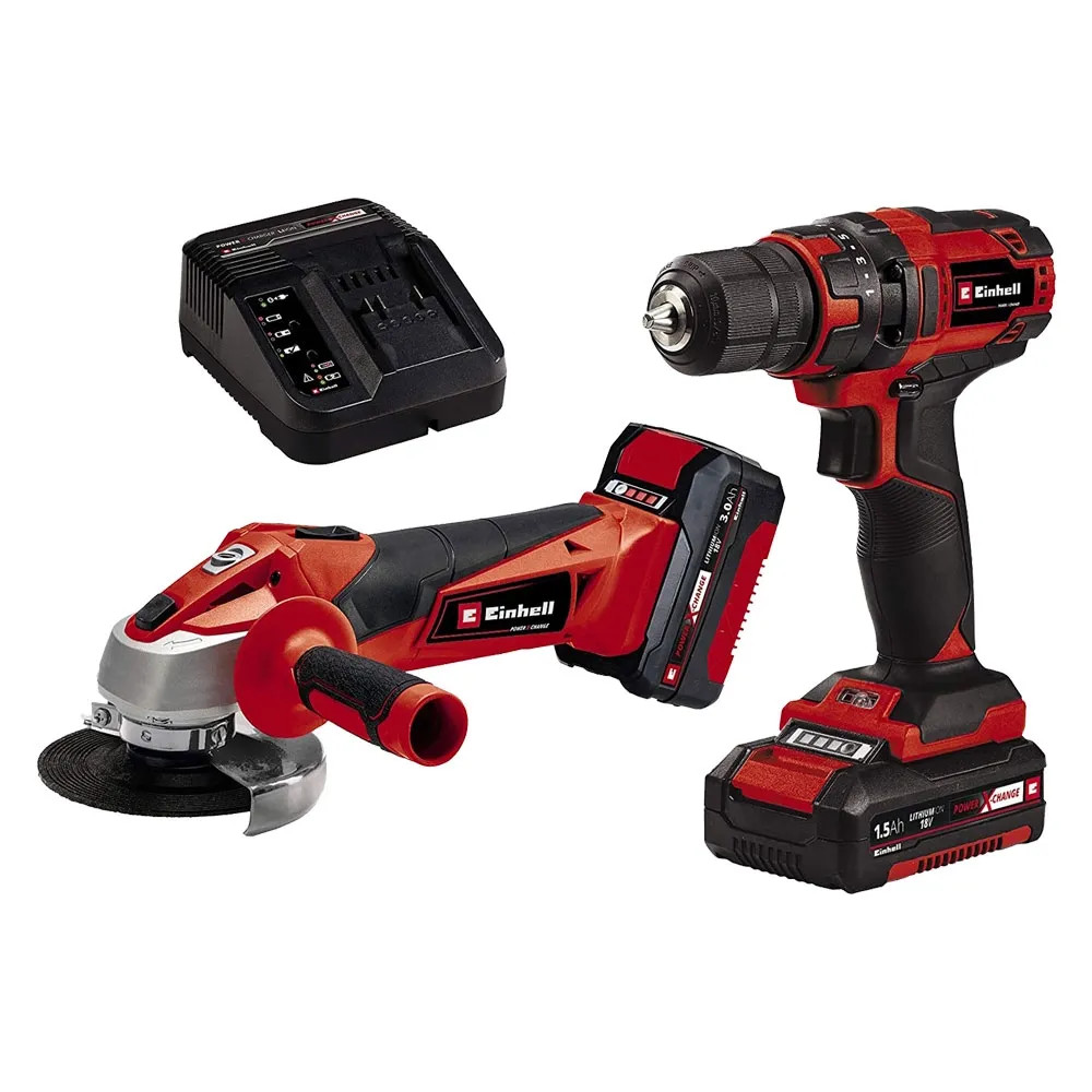 TRAPANO AVVITATORE+SMERIGLIATRICE A BATTERIA 'TC-TK 18 LI KIT' - EINHELL - Vista Principale