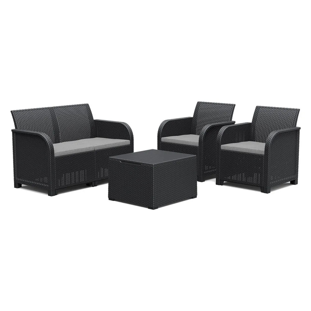 SET DA GIARDINO POLIPROPILENE 'ROSALIE LOUNGE' bianco - KETER - Vista Principale