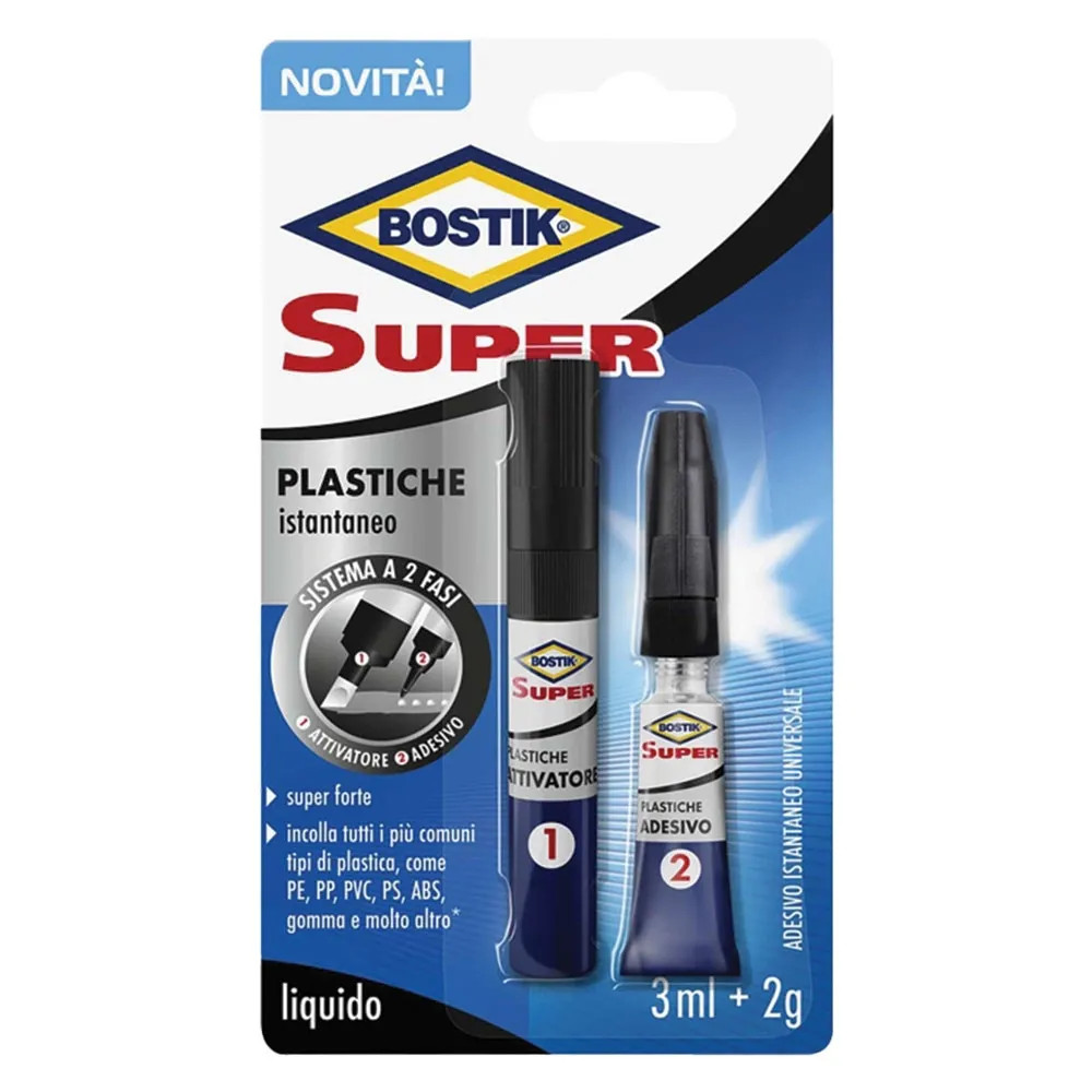 ADESIVO ISTANTANEO 'SUPER PLASTICHE' - BOSTIK - Vista Principale