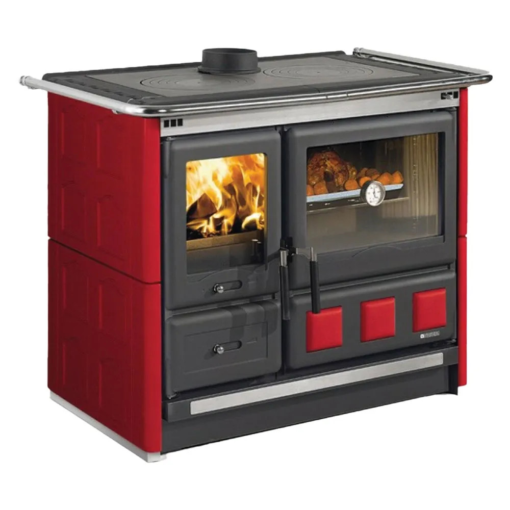 CUCINA A LEGNA 'ROSA XXL VST MAIOLICA' bianco infinity - NORDICA EXTRAFLAME - Vista Principale