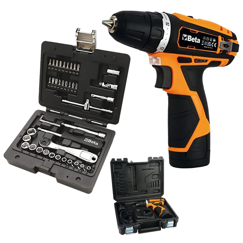 KIT TRAPANO AVVITATORE + SET CHIAVI A BUSSOLA - BETA - Vista Principale