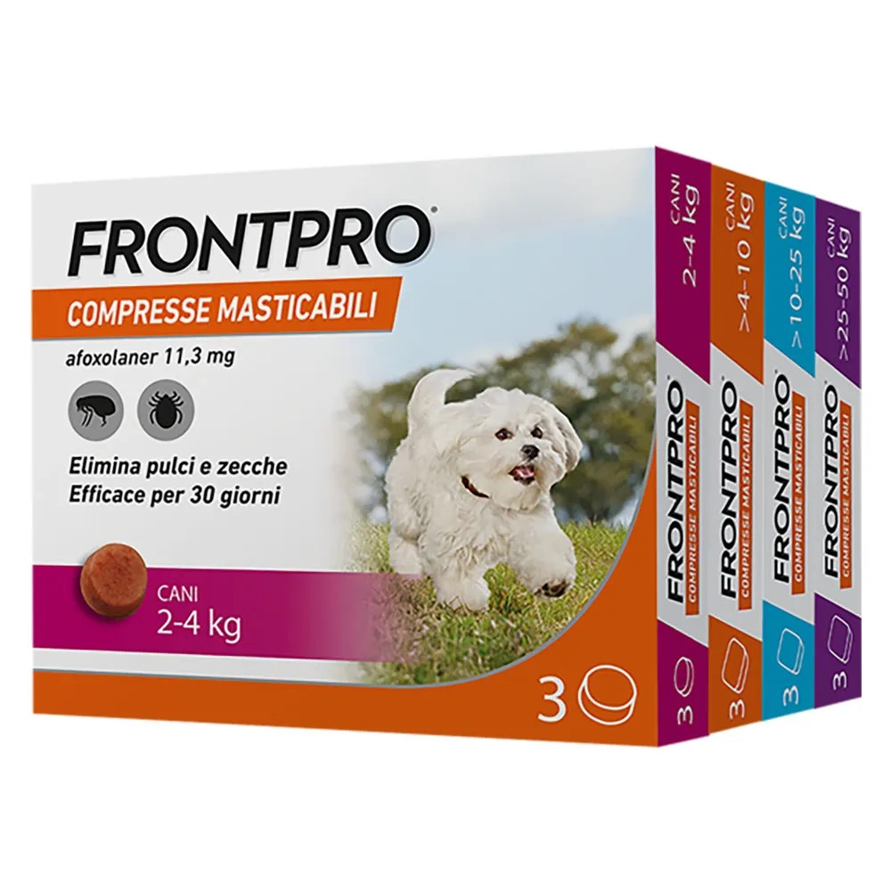 COMPRESSE ANTIPARASSITARIE MASTICABILI 'FRONTPRO' - FRONTLINE
