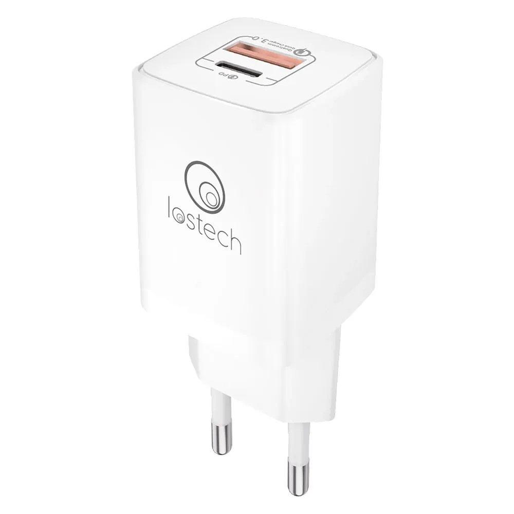 CARICABATTERIA DA MURO DOPPIA USCITA CARICA RAPIDA - LOSTECH - Vista Principale