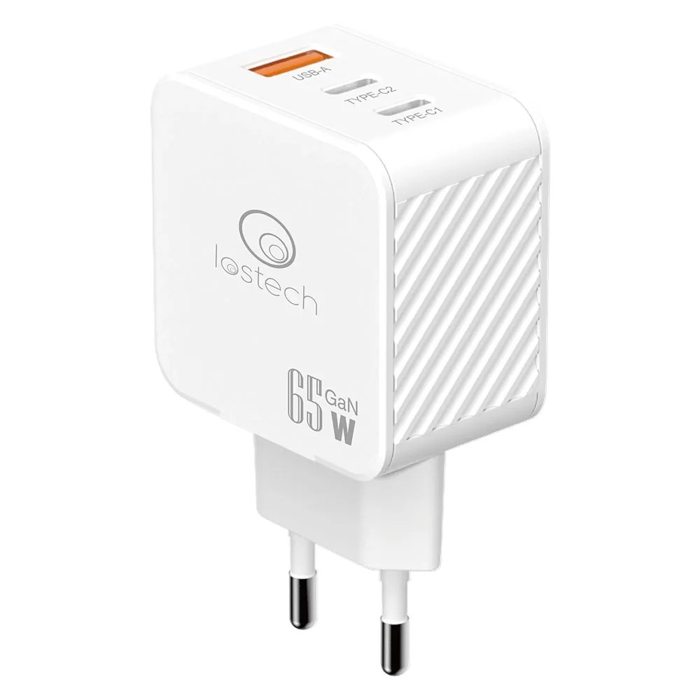 CARICABATTERIA DA MURO TRE USCITE CARICA ULTRA RAPIDA 65 W - LOSTECH - Vista Principale