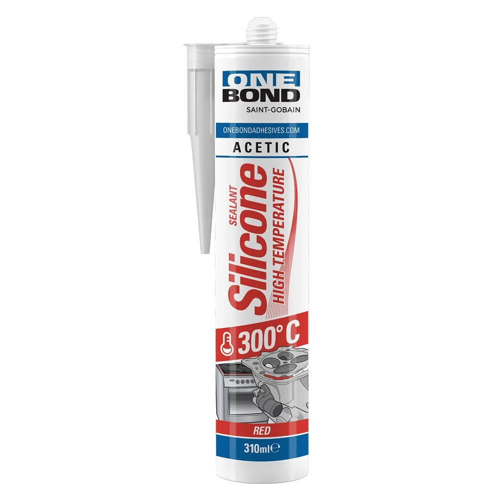 SILICONE ACETICO ALTA TEMPERATURA 'HIGH TEMPERATURE' rosso - ONEBOND - Vista Principale
