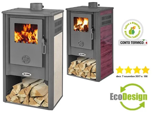 STUFA KURSAL KING DELUXE BORDEAUX 7,2KW - K-LINE