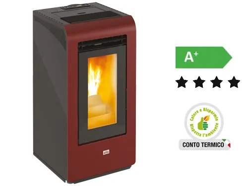 STUFA A PELLET PLUS HE 10 BORDEAUX - QUEEN