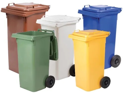 BIDONI QUADRI C/RUOTE LT.120 BLU - Senza Marca - Vista Principale