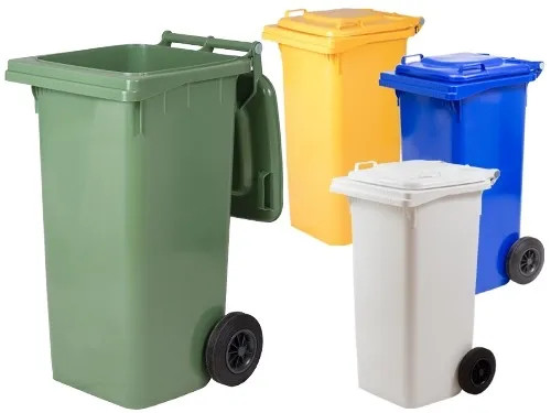 BIDONI QUADRI C/RUOTE LT.240 BLU - Senza Marca - Vista Principale