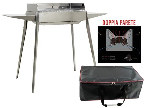 BBQ INOX EL GAUCHO ASADO ETNA 122X62 - Senza Marca - Vista Principale