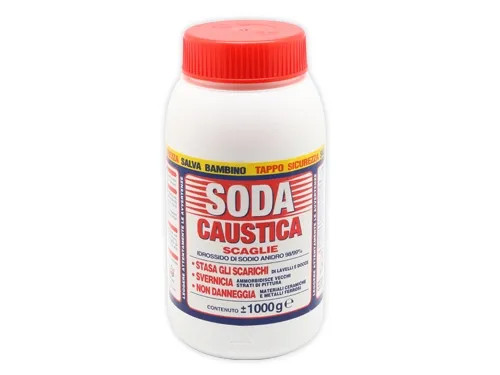 Soda Caustica in Scaglie Barattolo - Senza Marca - Vista Principale