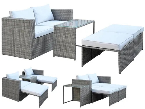 SET RATTAN COMBO GRIGIO - Senza Marca - Vista Principale