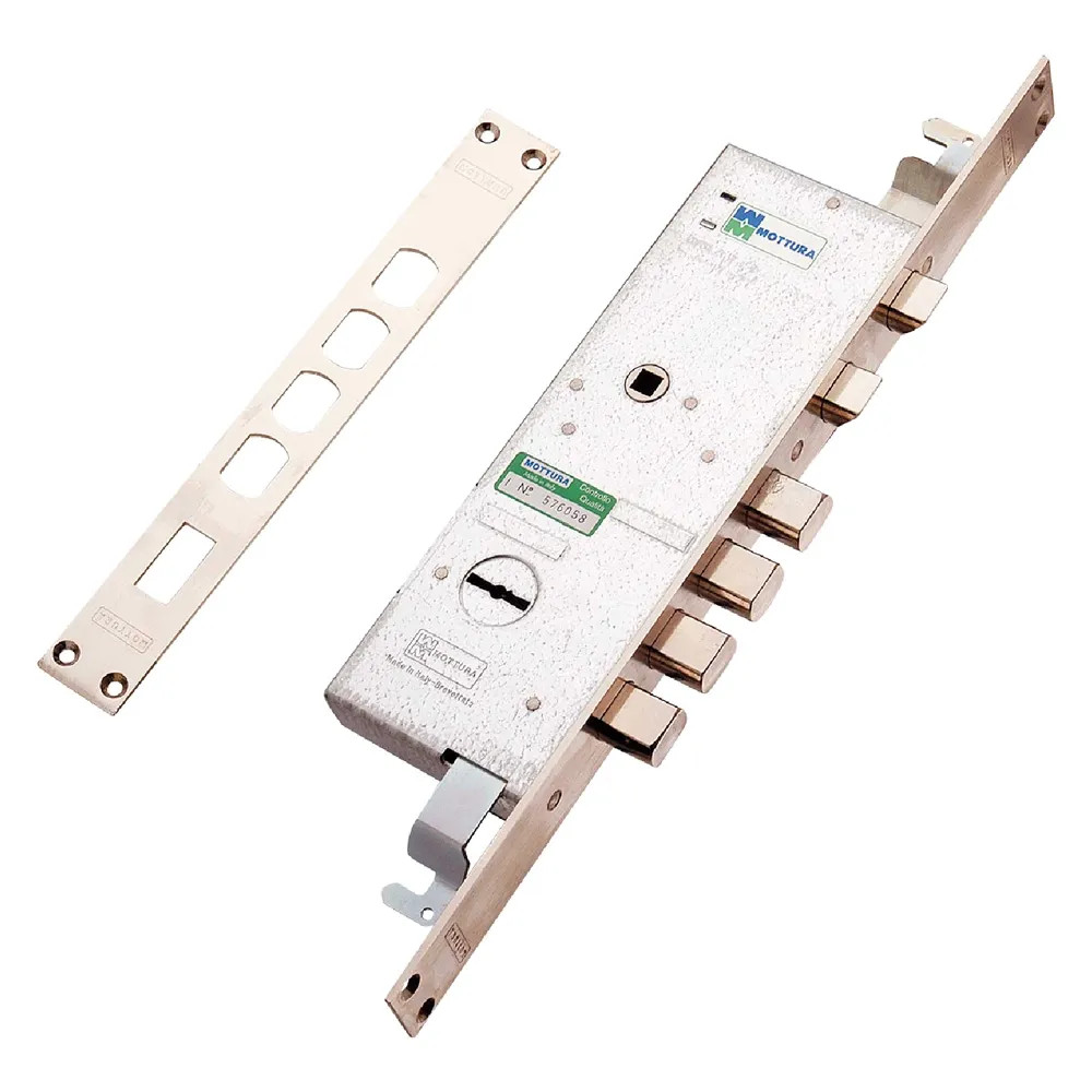 SERRATURA ELETTRICA DA INFILARE TRIPLICE PER PORTE BLINDATE - MOTTURA