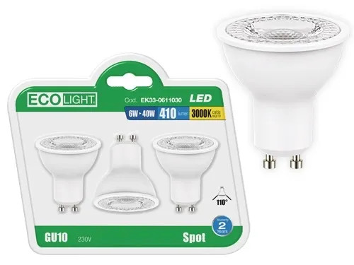 LAMPADINE ECOLIGHT LED GU10 - Senza Marca - Vista Principale