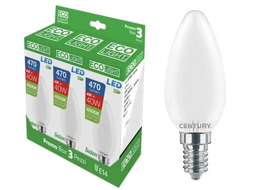 LAMPADINE ECOLIGHT LED SATEN OL.4W - Senza Marca - Vista Principale