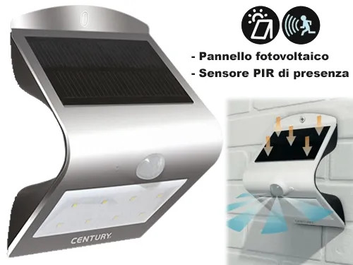 FARETTI SOLARI ARCADIA 1,5W SILVER - Senza Marca - Vista Principale