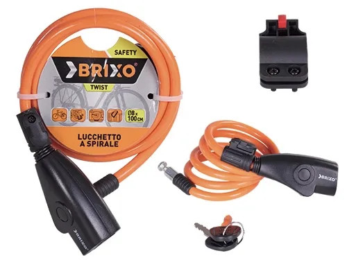 LUCCHETTI BRIXO A SPIRALE P/CICLI TWIST - Senza Marca - Vista Principale