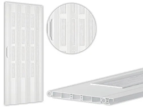 PORTE A SOFFIETTO PVC H210 BIA C/VETRO - Senza Marca - Vista Principale