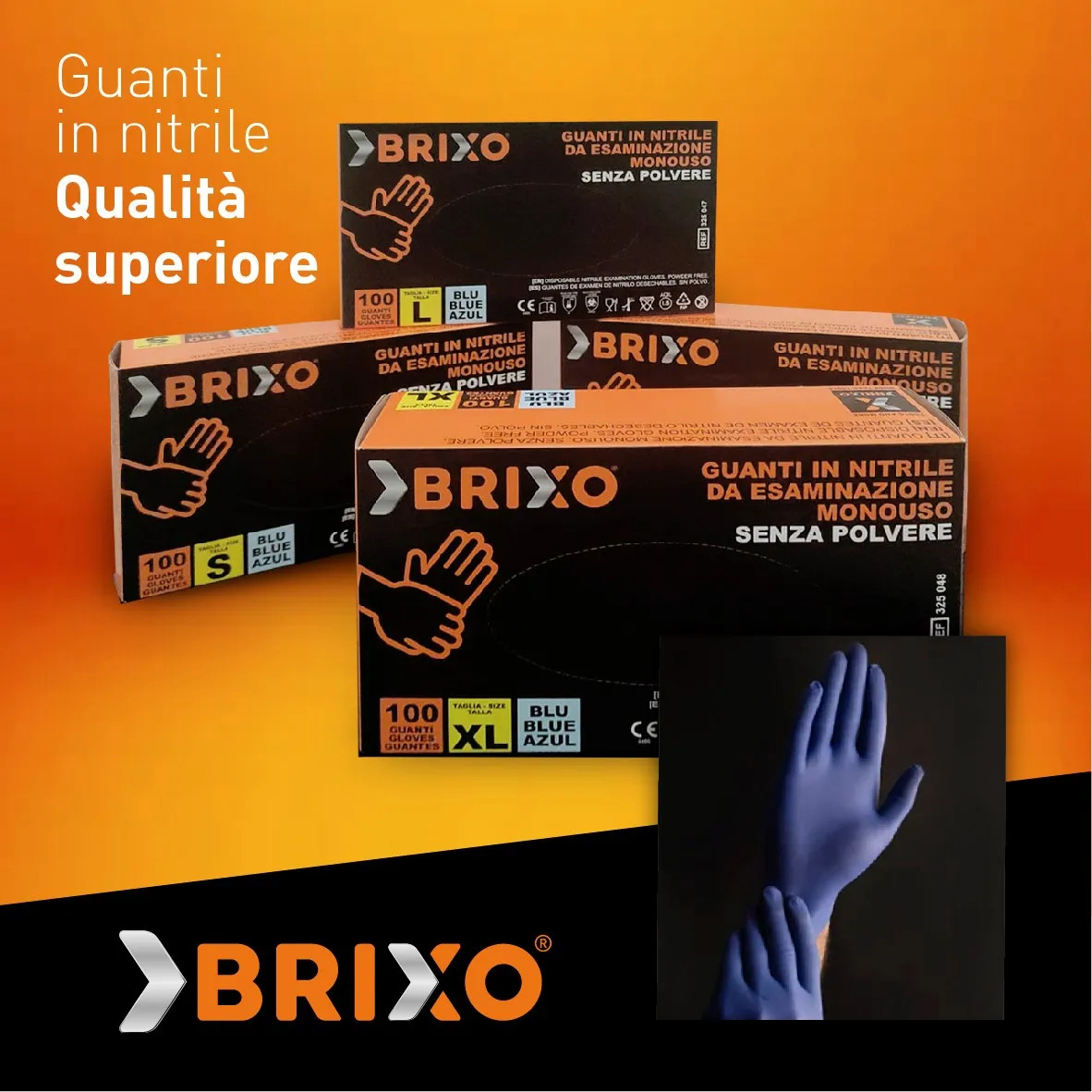 GUANTI NITRILE BRIXO CF.100 PZ - Senza Marca - Vista Principale