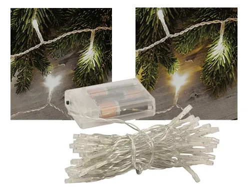 LUCI NATALE 50 LED X INT.BATTERIA BIANCO/CALDO - Senza Marca - Vista Principale