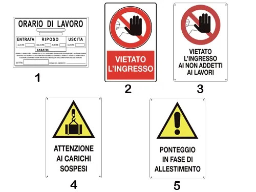 CARTELLI PONTEGGI - Senza Marca - Vista Principale