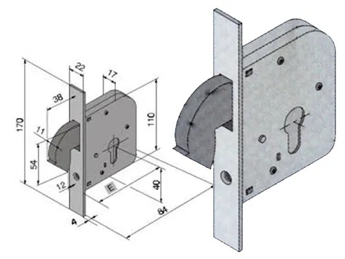 SERRATURE WELKA A GANCIO - Senza Marca - Vista Principale