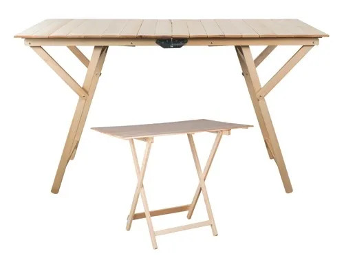 TAVOLI PIEGHEVOLI LEGNO NATURALE - Senza Marca - Vista Principale