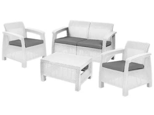 SET RATTAN KETER CORFU BIANCO - Senza Marca - Vista Principale