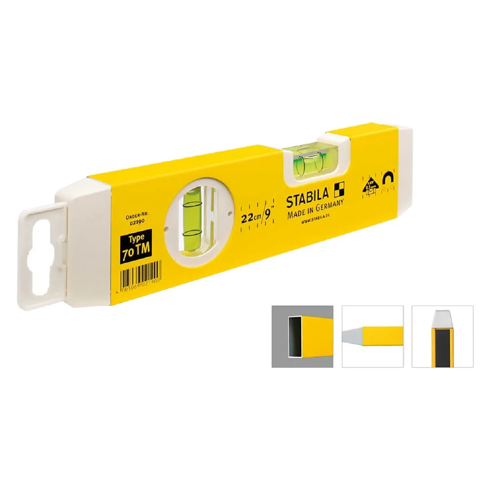 LIVELLA A DUE FIALE TASCABILE MAGNETICA - STABILA