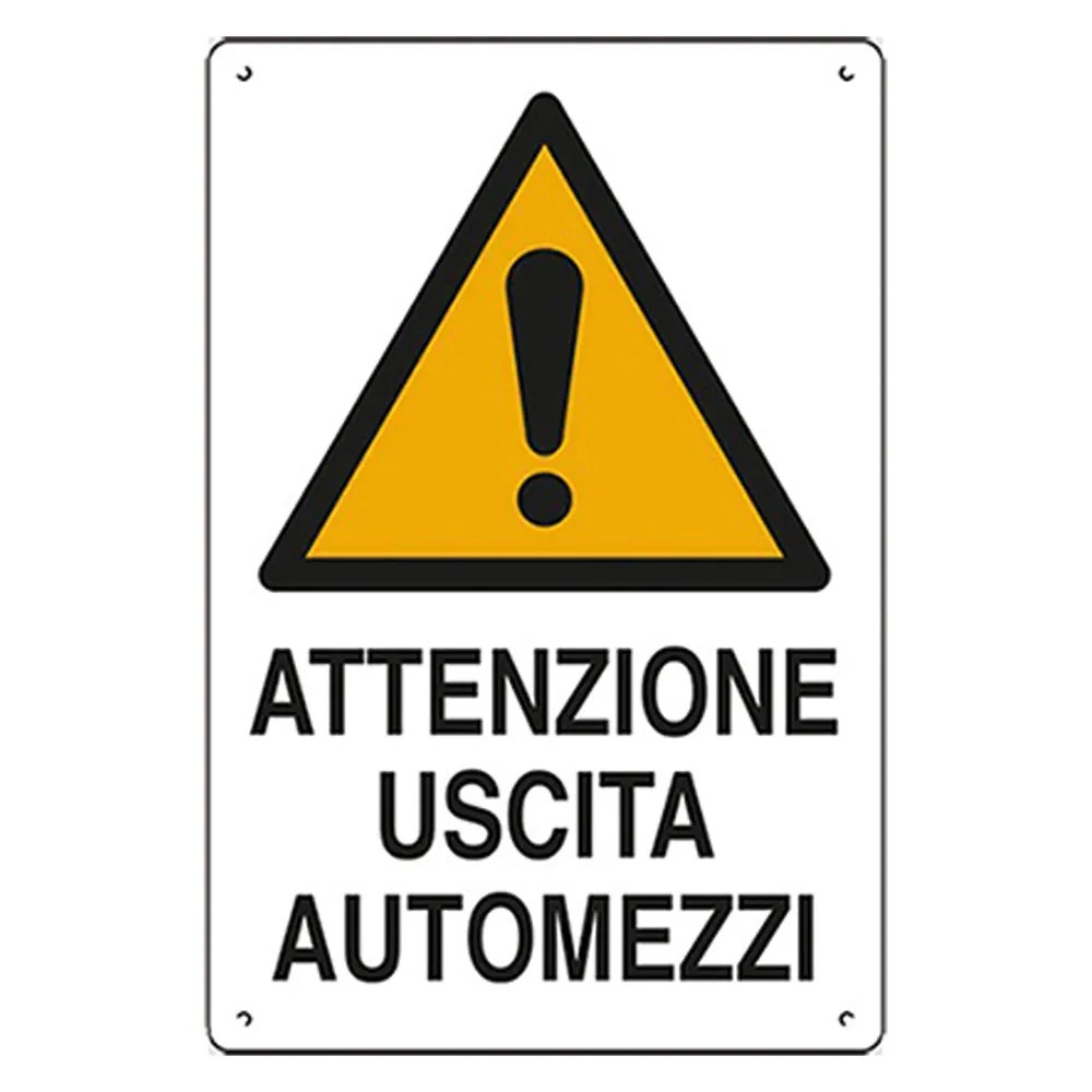 CARTELLO 'ATTENZIONE USCITA AUTOMEZZI' - Senza Marca - Vista Principale