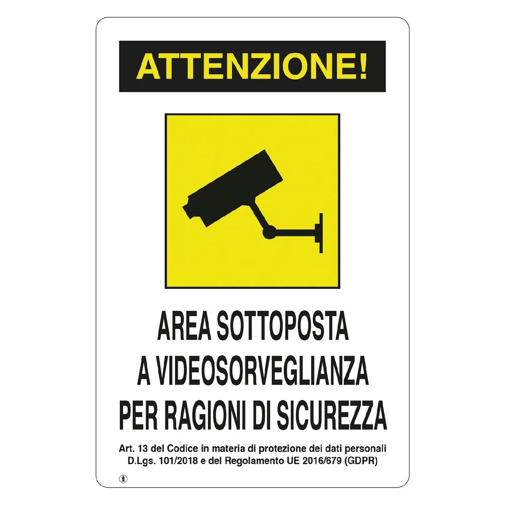 CARTELLO 'VIDEOSORVEGLIANZA' - Senza Marca - Vista Principale