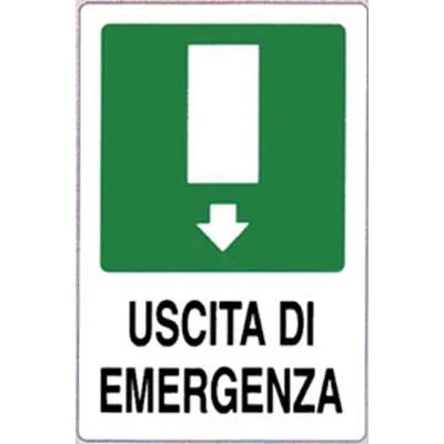 TARGA SEGNALETICA USCITA EMERGENZA - GENERICA