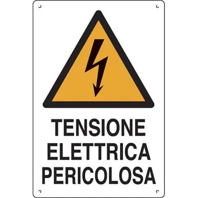 TARGA SEGNALETICA TENSIONE ELETTRICA - GENERICA - Vista Principale