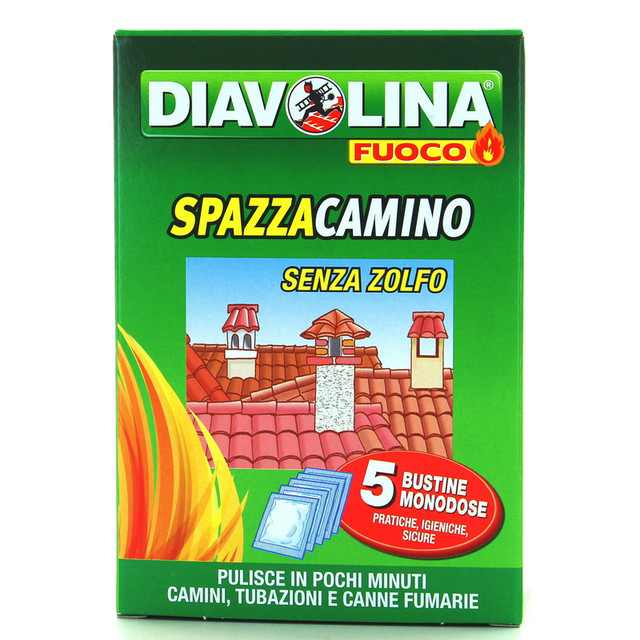 ANTIFULIGGINE SPAZZACAMINO BUSTINE DIAVOLINA FUOCO - DIAVOLINA