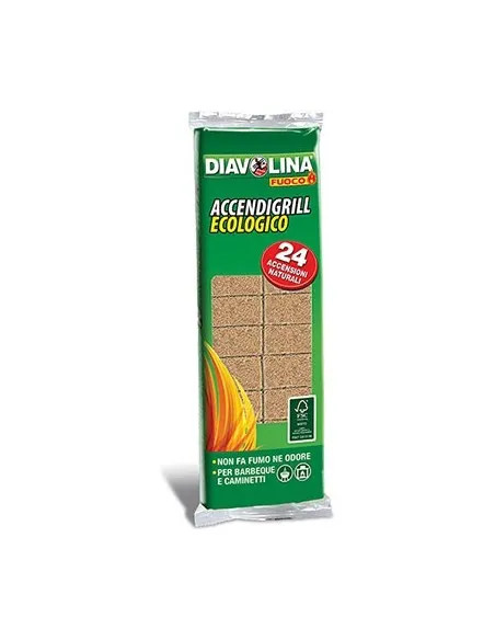 ACCENDIFUOCO ECOLOGICO 24 DIAVOLINA FUOCO - DIAVOLINA - Vista Principale