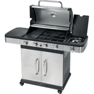 BARBECUE GAS INDIANAPOLIS 4+1 TITANIUM OMPAGRILL - OMPAGRILL - Vista Principale