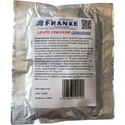 LIEVITO ENOLOGICO ZYMOFERM CEREVISIAE FRANKE - FRANKE