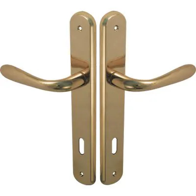 MANIGLIA GOCCIA OTTONE PLACCA FORO PATENT - GENERICA - Vista Principale