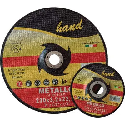 DISCO ABRASIVO TAGLIO FERRO DEPRESSO HAND - HAND - Vista Principale