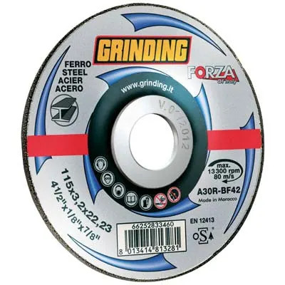 DISCO ABRASIVO TAGLIO FERRO DEPRESSO FORZA - GRINDING - Vista Principale