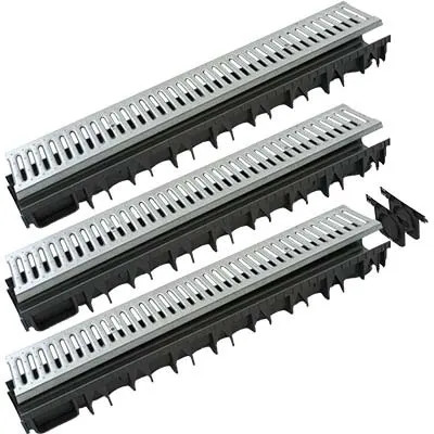 CANALETTA + GRIGLIA KIT PLASTICA ACCIAIO - GENERICA - Vista Principale