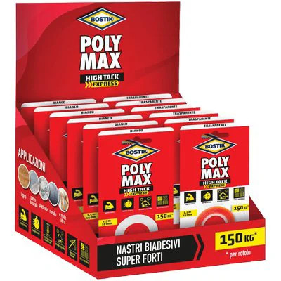 BOSTIK POLYMAX HIGH TACK NASTRO BIADESIVO EXPO - BOSTIK - Vista Principale