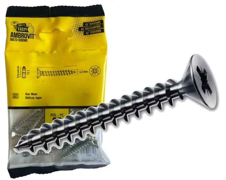 VITI TRUCIOLARE TP MM 6X60 INOX BLISTER - AMBROVIT - Vista Principale