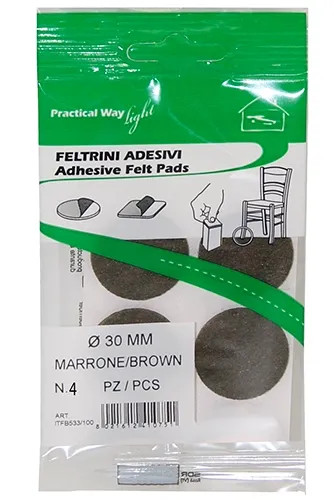 FELTRINO ADESIVO TONDO BIANCO - Senza Marca - Vista Principale