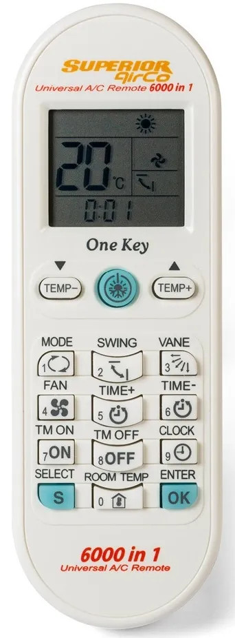 TELECOMANDO PER CLIMATIZZATORI AIRCO 6000in1 - SUPERIOR - Vista Principale