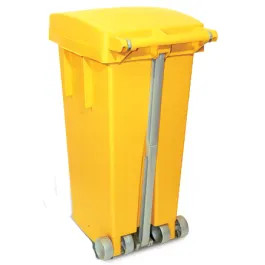 BIDONE X RIFIUTI C/RUOTE 80LT GIALLO - ICS - Vista Principale