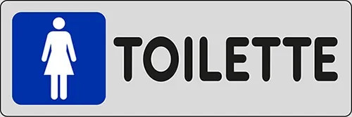 SEGNALETICA ADESIVA ARGENTO TOILETTE DONNA - STAMPLAST - Vista Principale