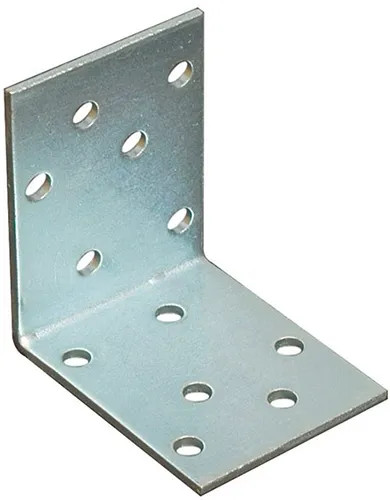 PIASTRINA GIUNZIONE ANGOLARE 40X40MM L40MM SP2 MM ZINCATA - Senza Marca - Vista Principale