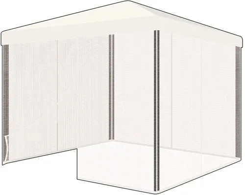ZANZARIERE PER GAZEBO COMPONIBILE BIANCO - IRS