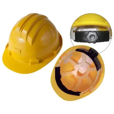ELMETTO PROTETTIVO IN ABS GIALLO CON MANOPOLA REGOLAZIONE - STAMPLAST - Vista Principale